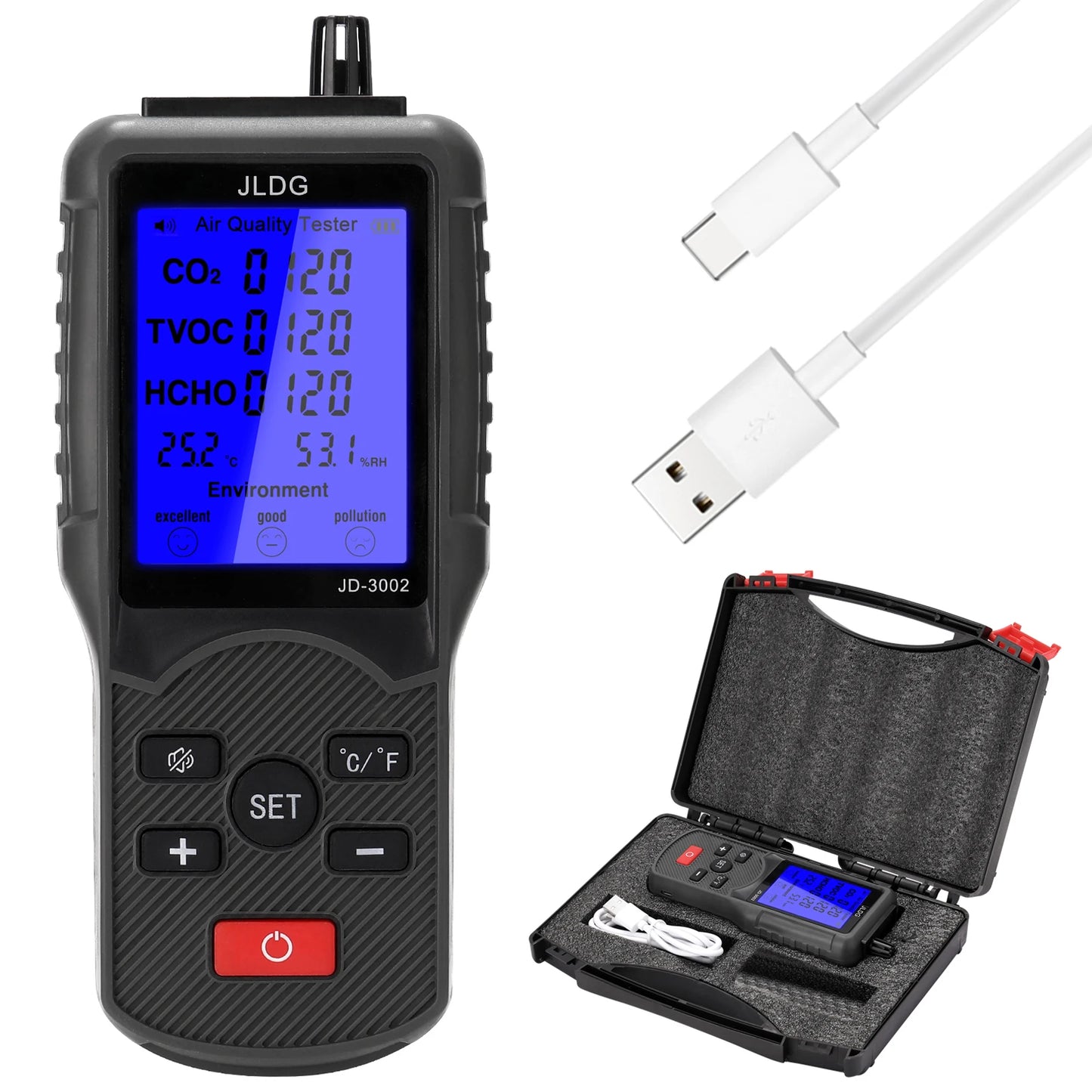 Capteur Co2 Portable + Mallette