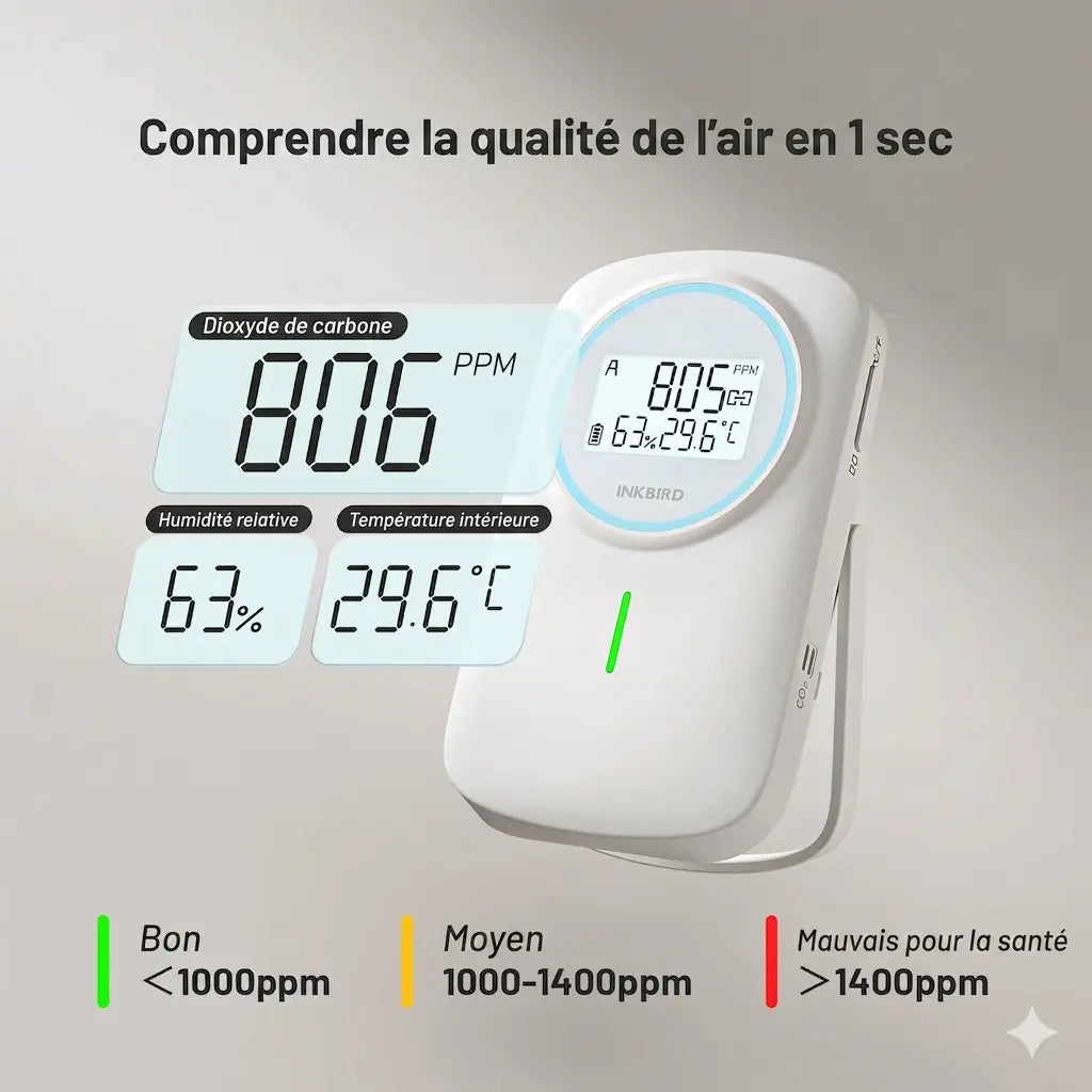 Détecteur de Co2 Portatif